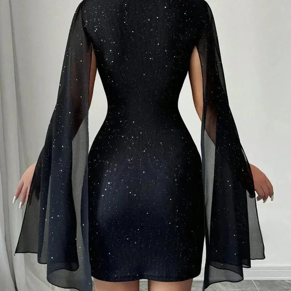 black long sleeve bodycon dress midi Marine Layer Lexi Rib Long-Sleeve Midi Dress main image 0